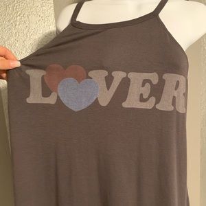 Gray graphic tank top
